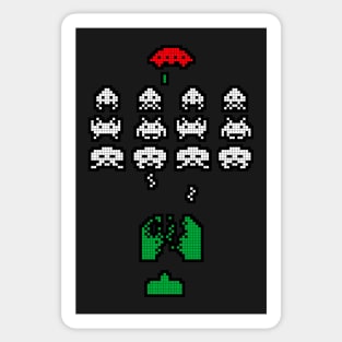 8 bit Invaders Sticker